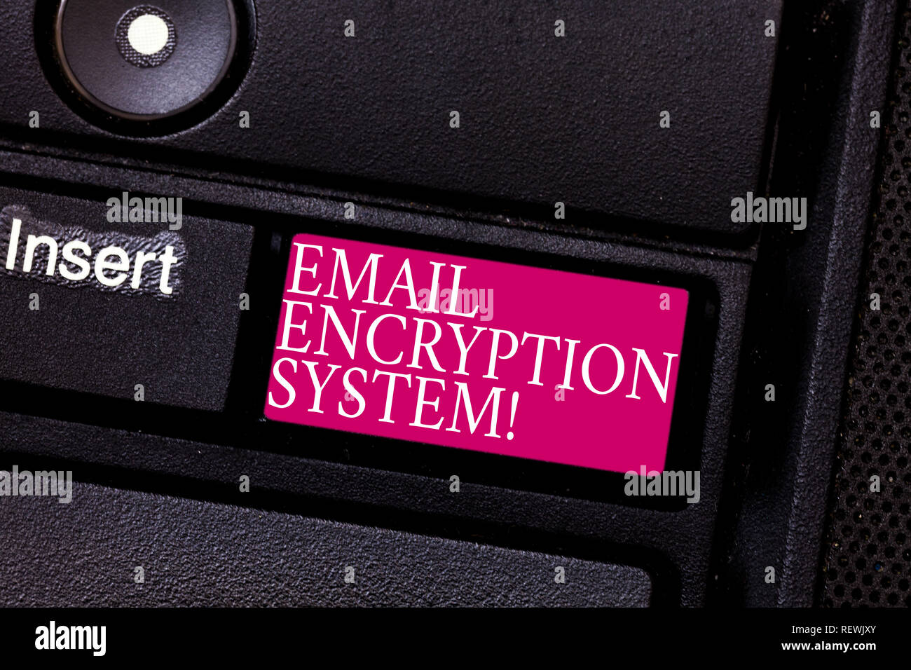 Word writing text Email Encryption System. Business concept for ...
