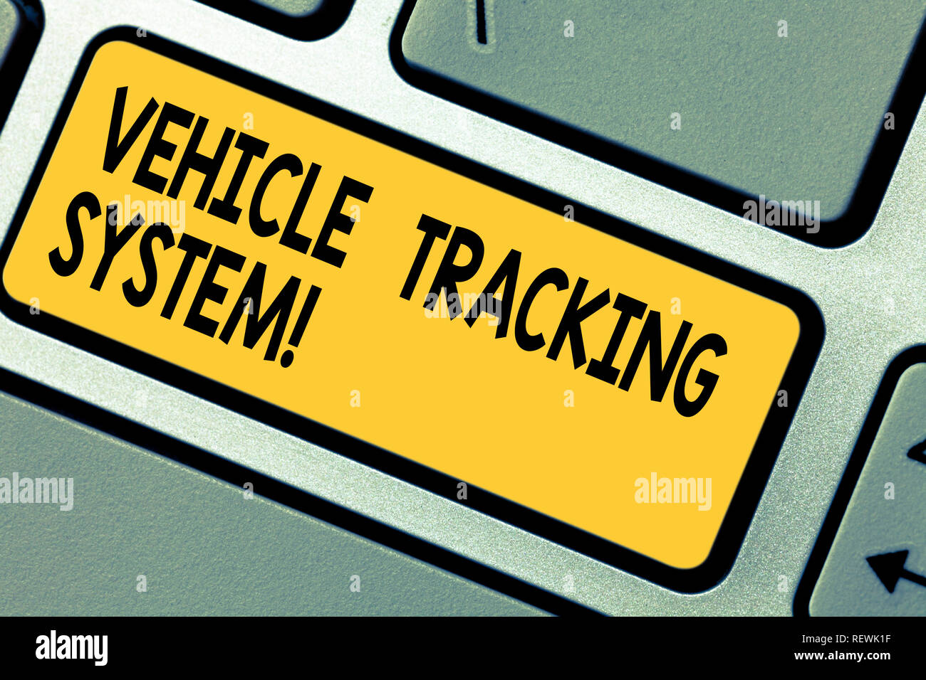 Handwriting text Vehicle Tracking System. Concept meaning monitoring