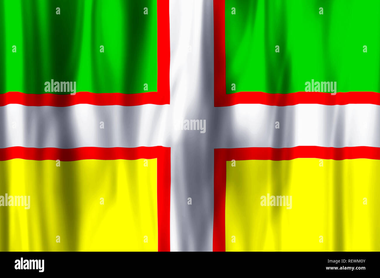 Drapeau Du SaguenayLacSaintJean stylish waving and closeup flag