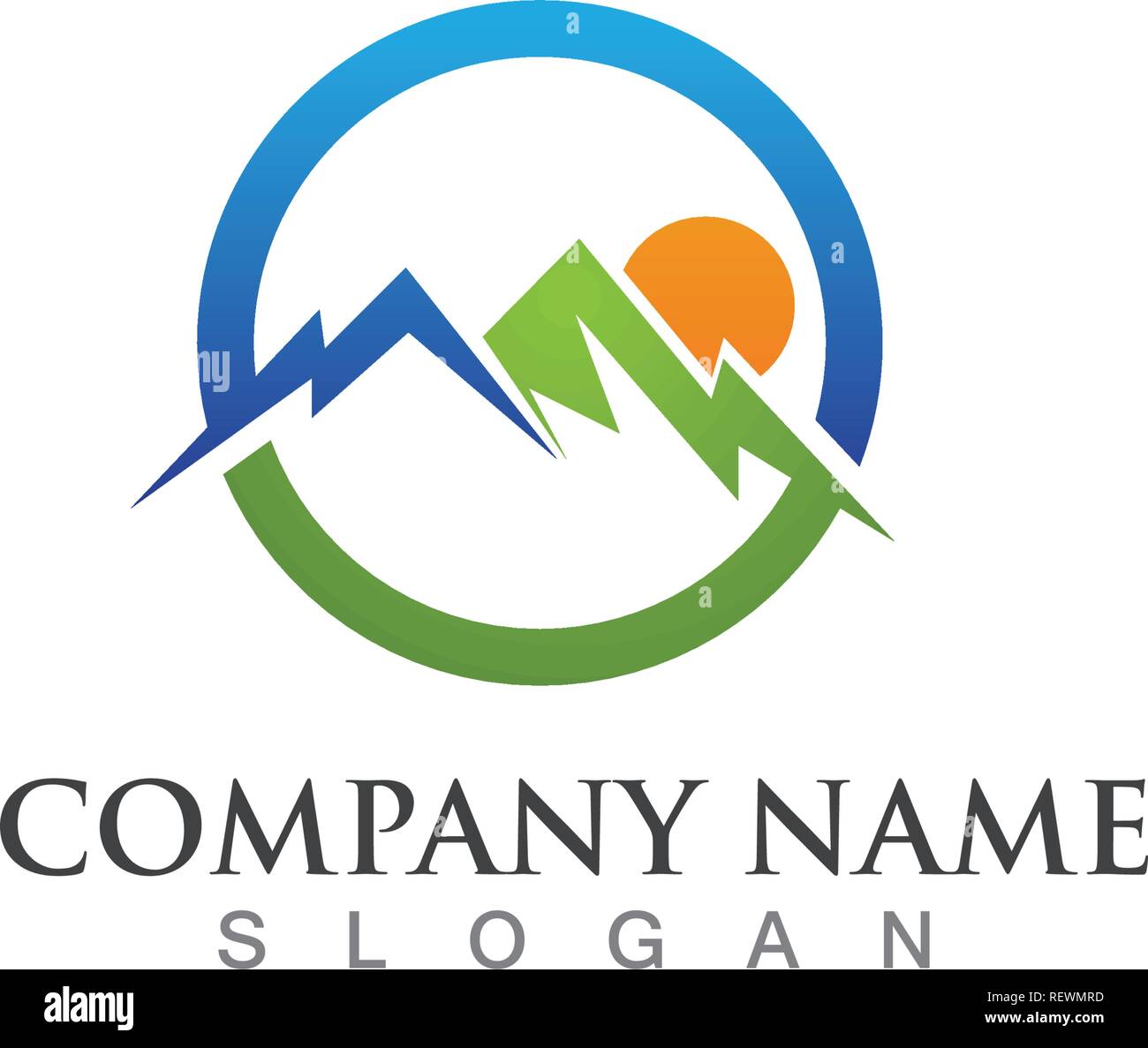 Mountain logo vector template Stock Vector