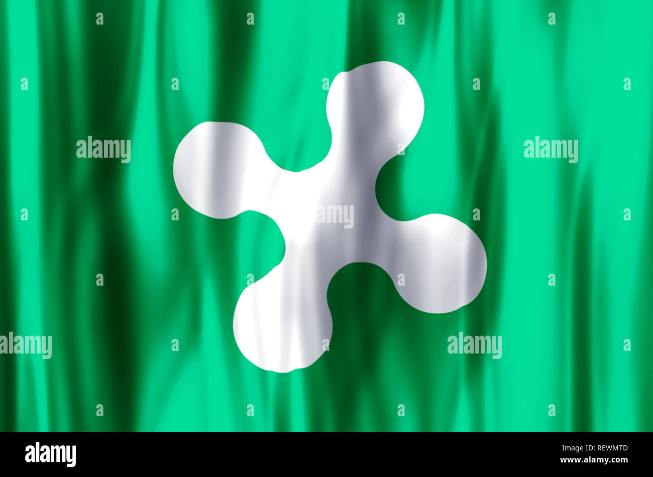 Lombardy stylish waving and closeup flag illustration. Perfect for