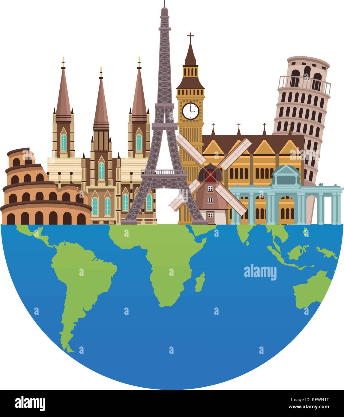 World monuments Stock Vector Images Alamy