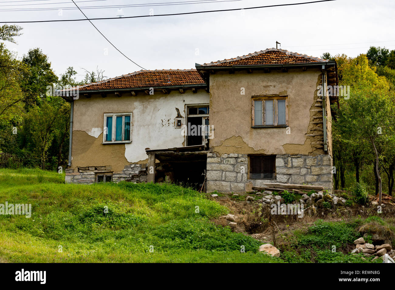 Streets and houses in village of Rsovci on Stara Planina ( Old mountain ...