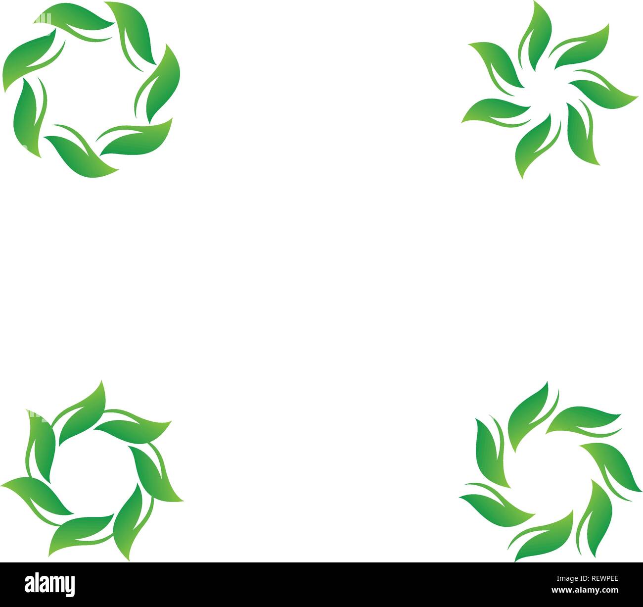 leaf green nature logo and symbol template Vector Stock Vector Image ...