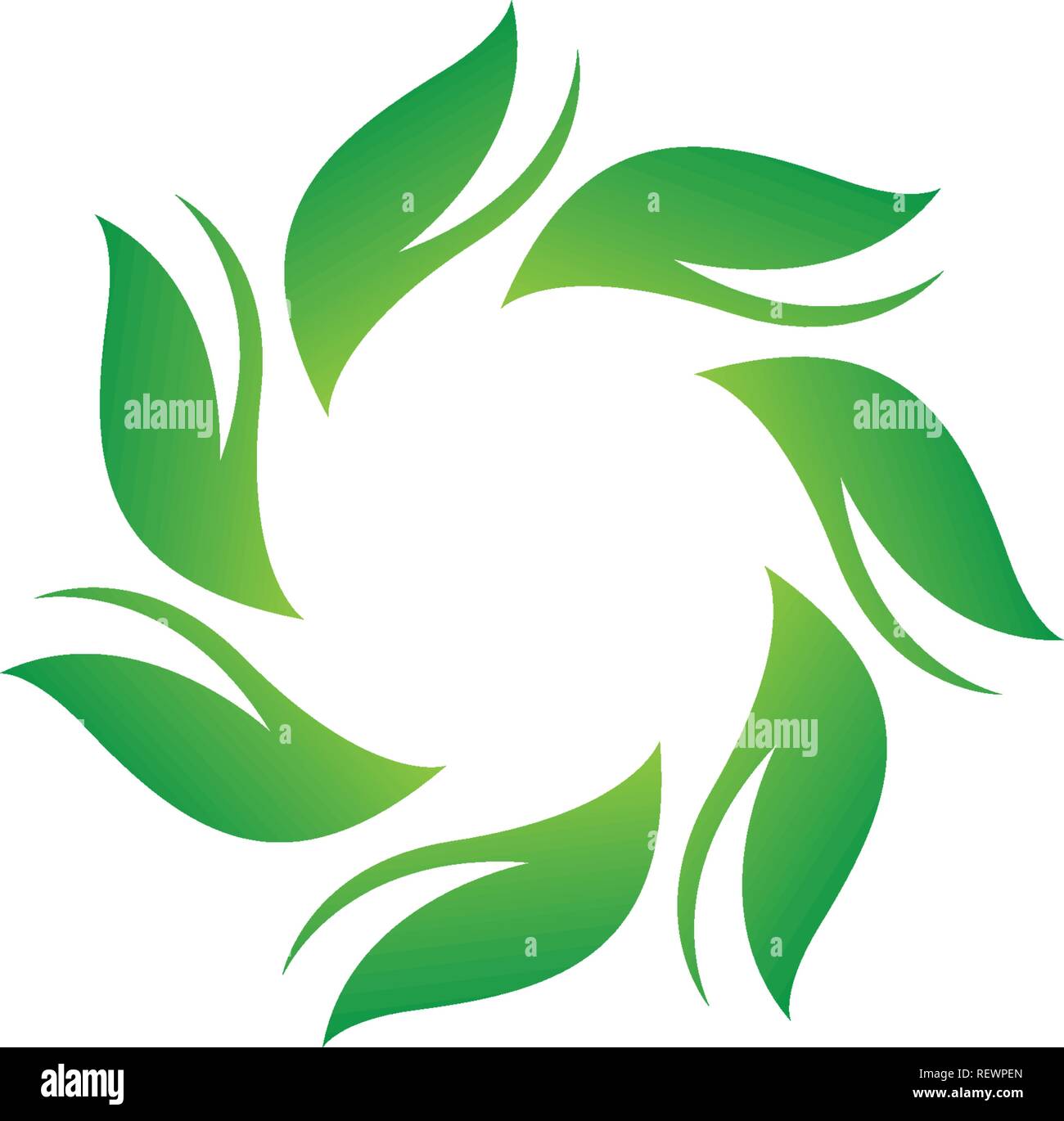 leaf green nature logo and symbol template Vector Stock Vector Image ...