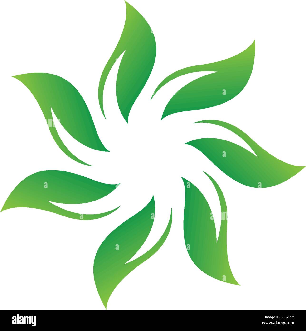 leaf green nature logo and symbol template Vector Stock Vector Image ...