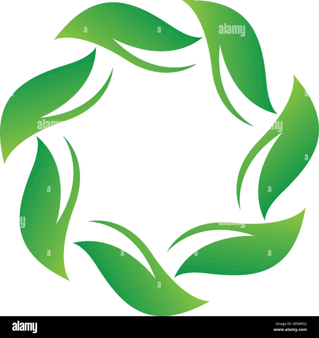 leaf green nature logo and symbol template Vector Stock Vector Image ...