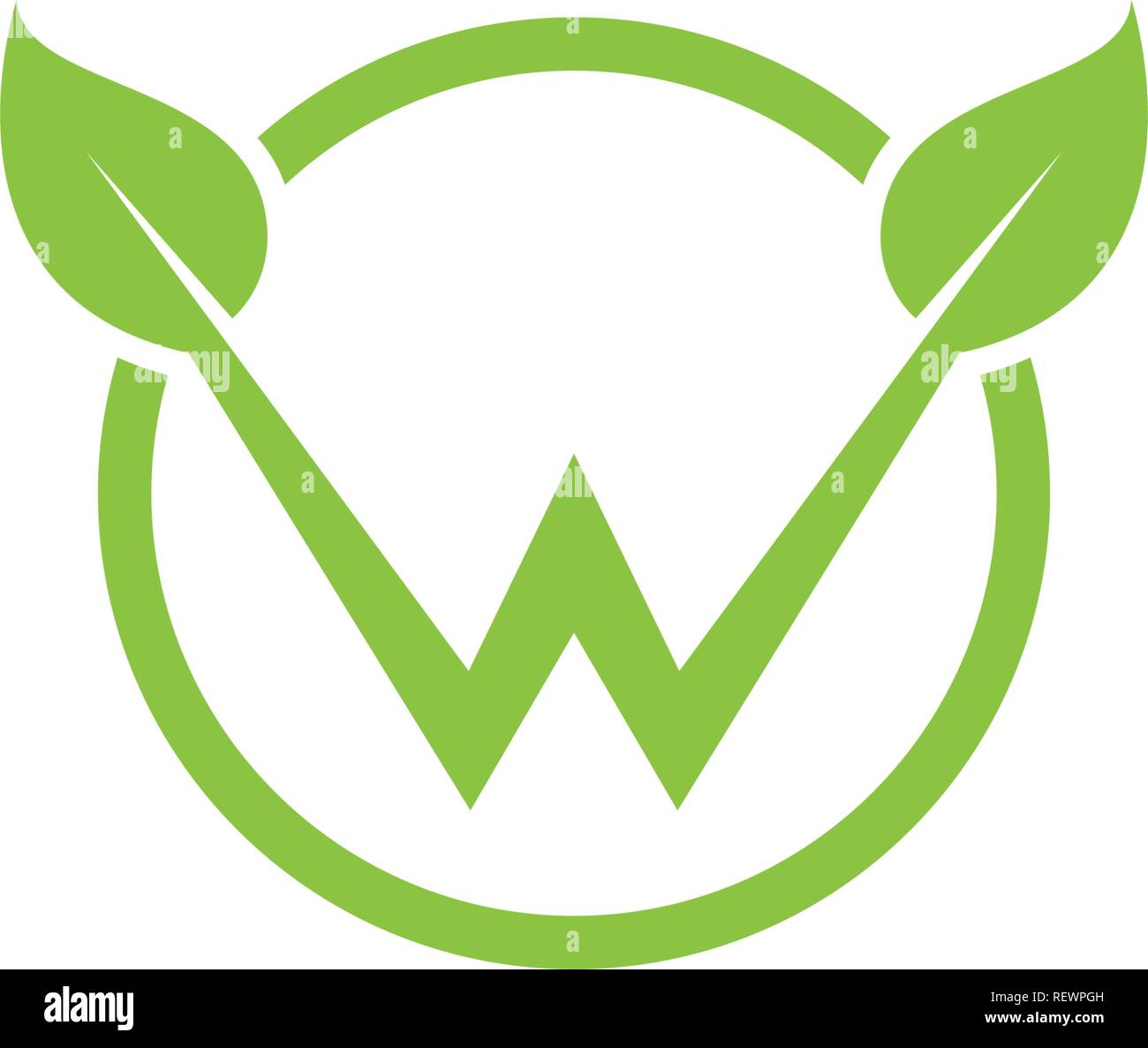 leaf green nature logo and symbol template Vector Stock Vector Image ...
