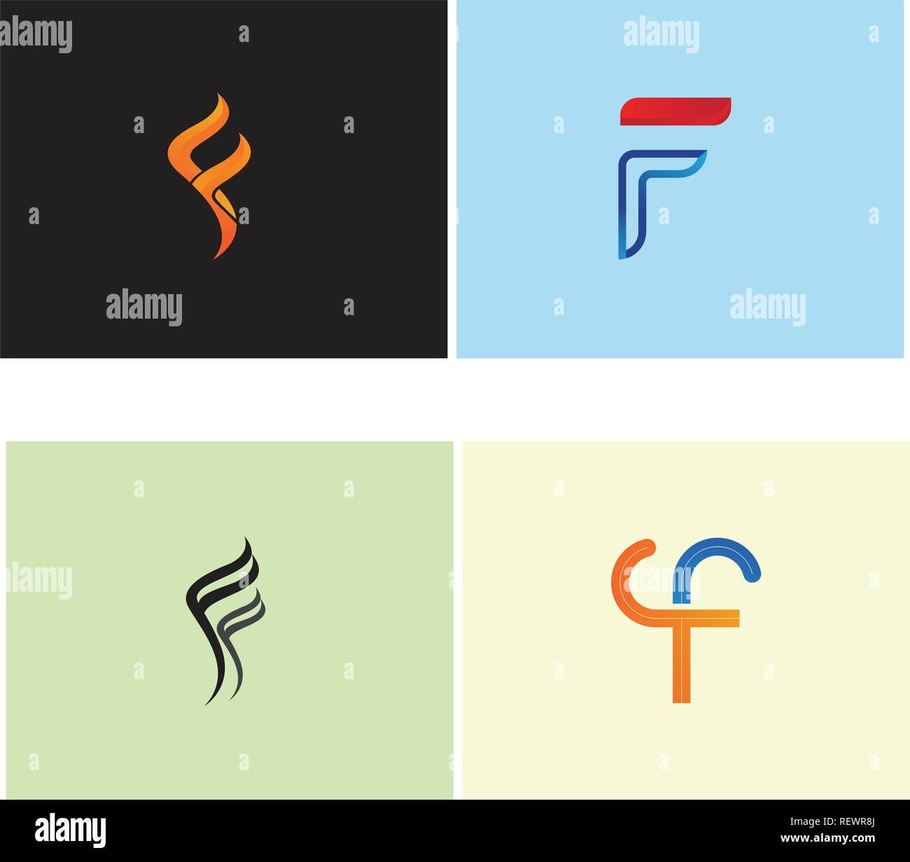 F logo letter template vector Stock Vector Image & Art - Alamy