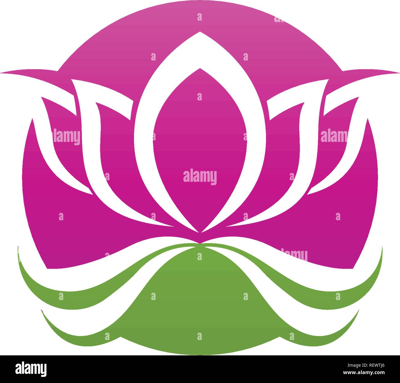 Lotus Flower Sign for Wellness, Spa and Yoga. Vector Illustration Stock ...