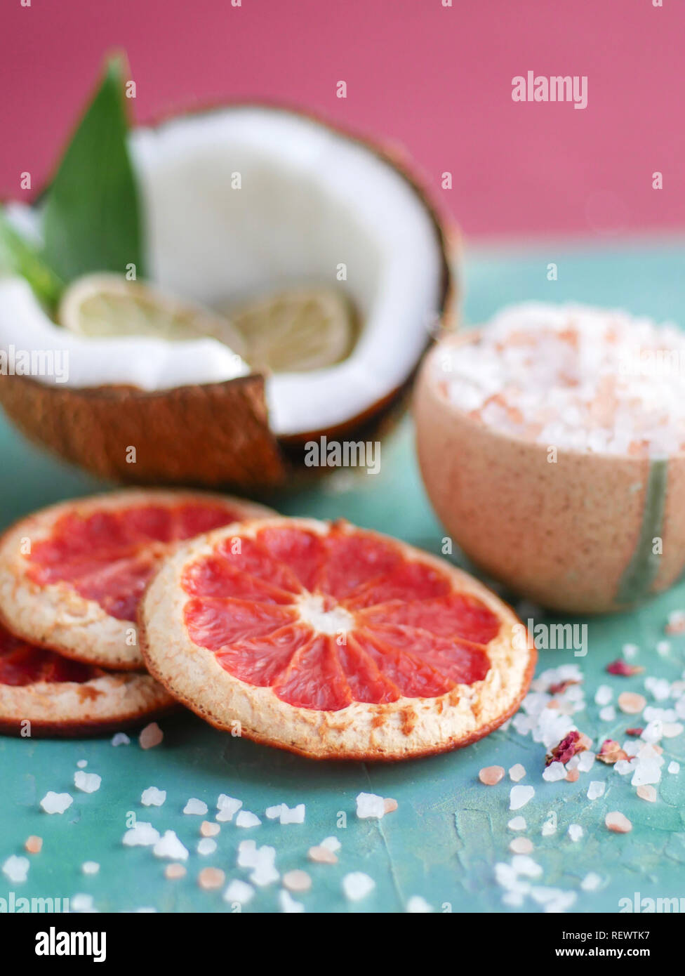Natural soothing spa and aromatherapy ingredients Stock Photo
