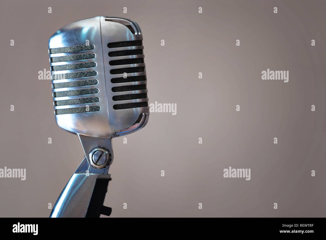 Close up of legendary retro microphone Stock Photo Alamy