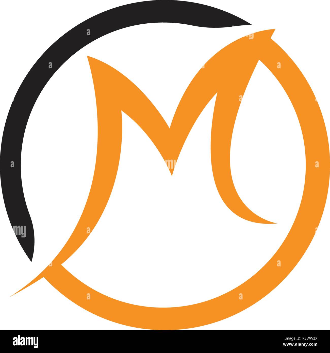 M Logo Business Template Vector Stock Vector Art Illustration