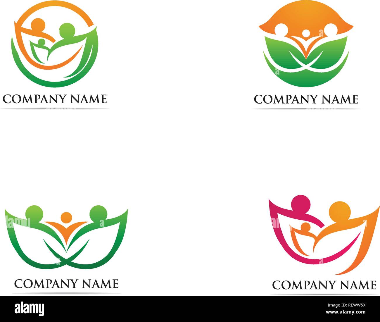 Family care logo and symbol vector Stock Vector