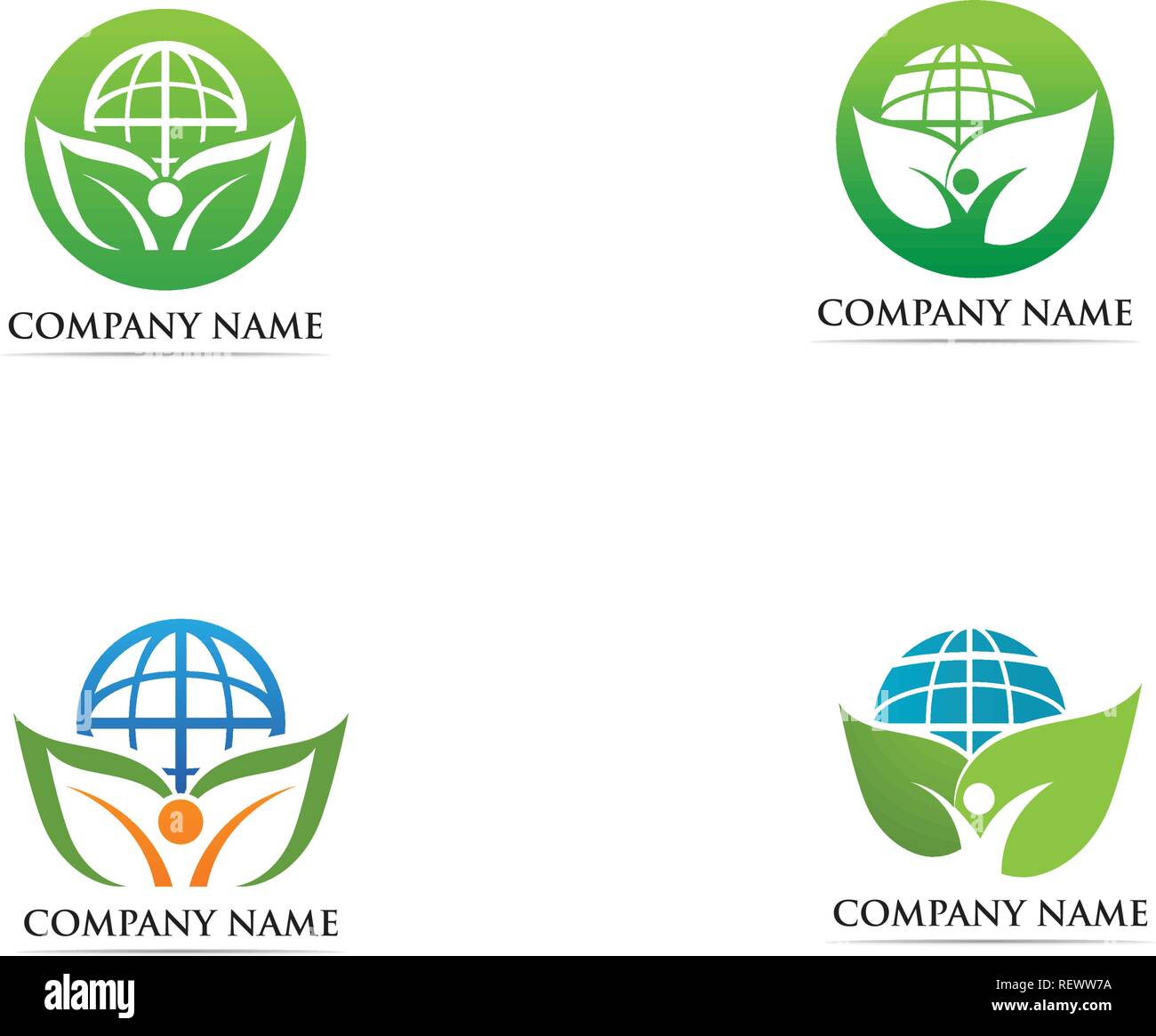 Go green leaf world logo vector Stock Vector Image & Art - Alamy