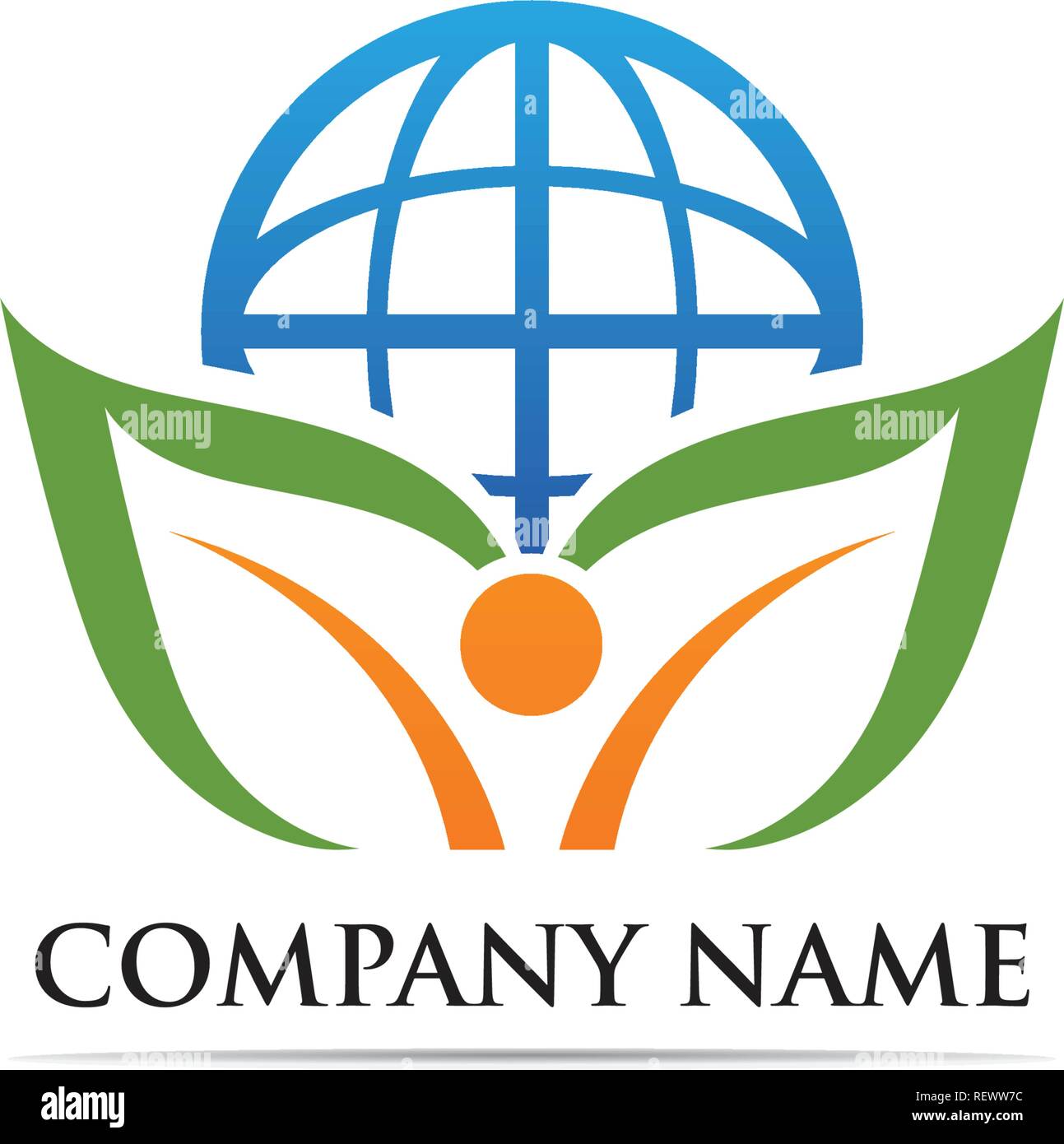 Go green leaf world logo vector Stock Vector Image & Art - Alamy