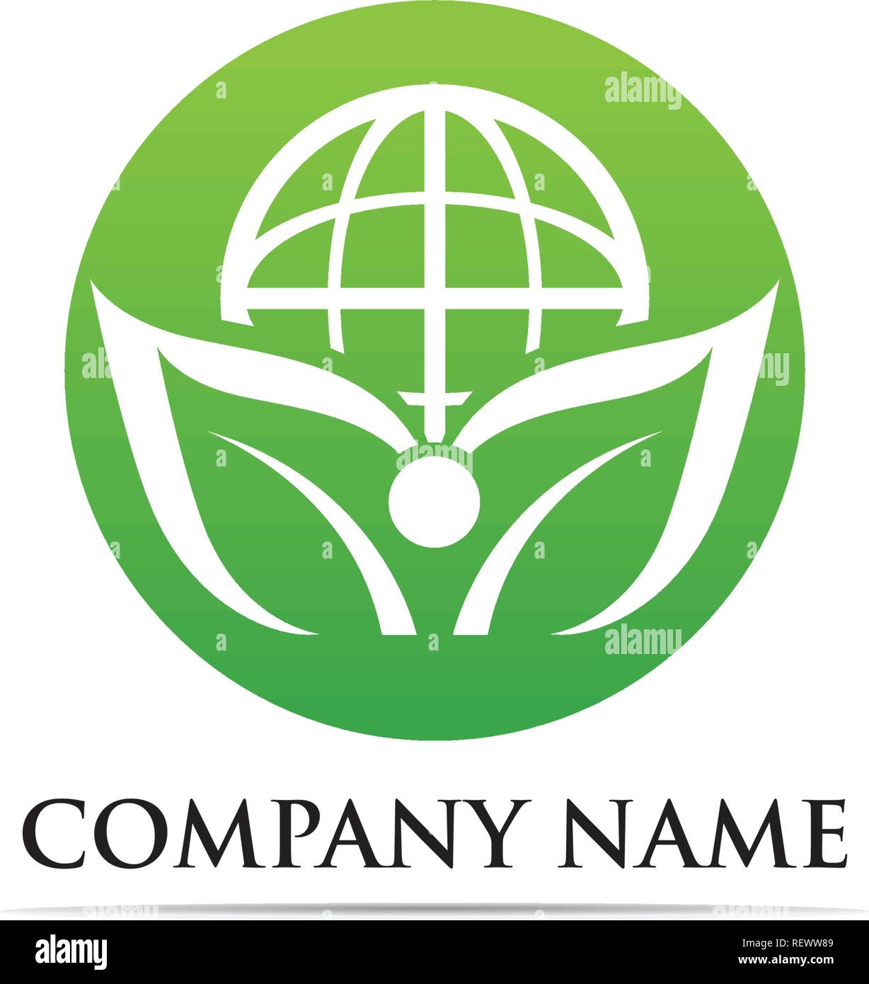 Go green leaf world logo vector Stock Vector Image & Art - Alamy