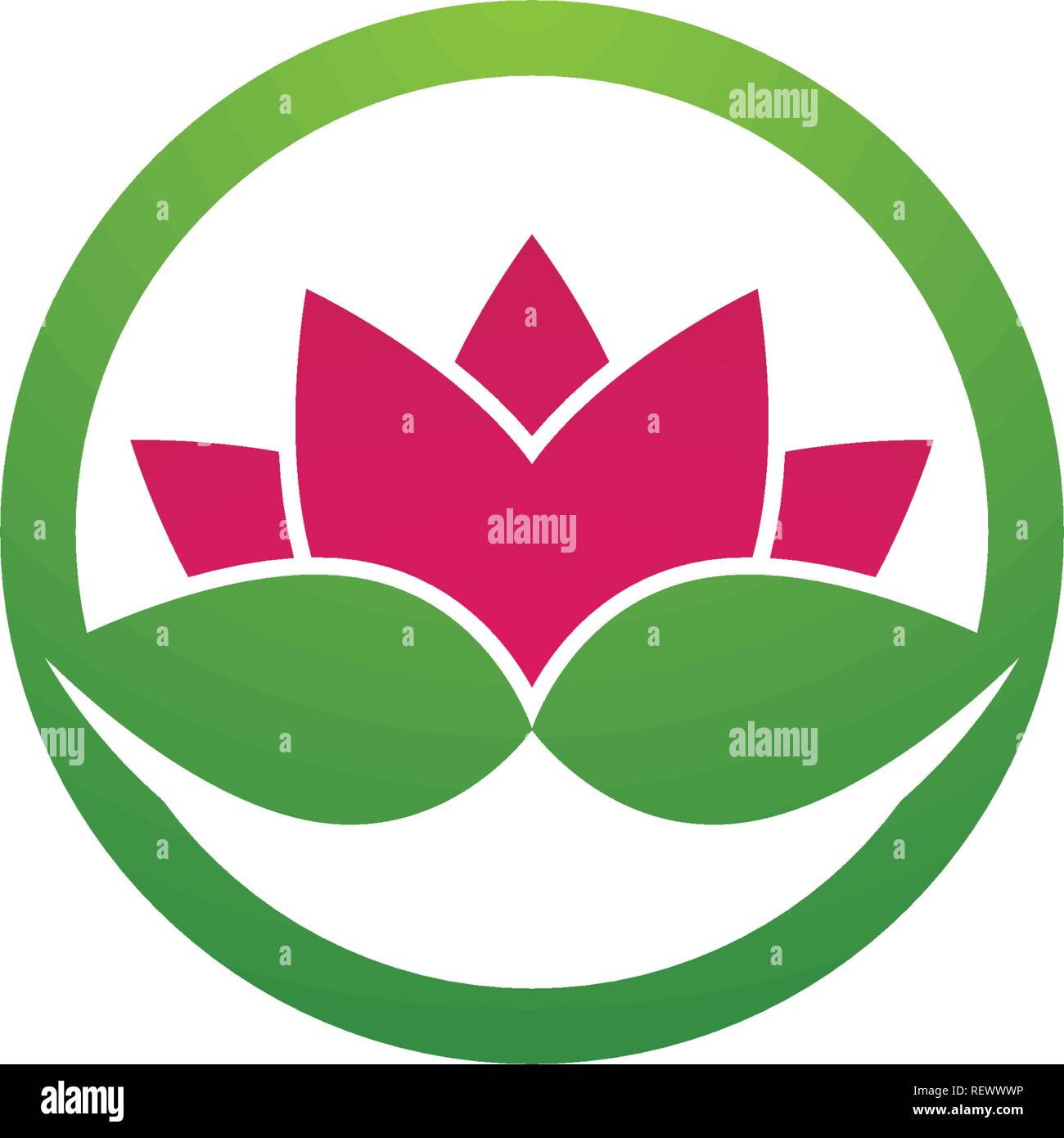 Lotus Flower Sign for Wellness, Spa and Yoga. Vector Illustration Stock ...