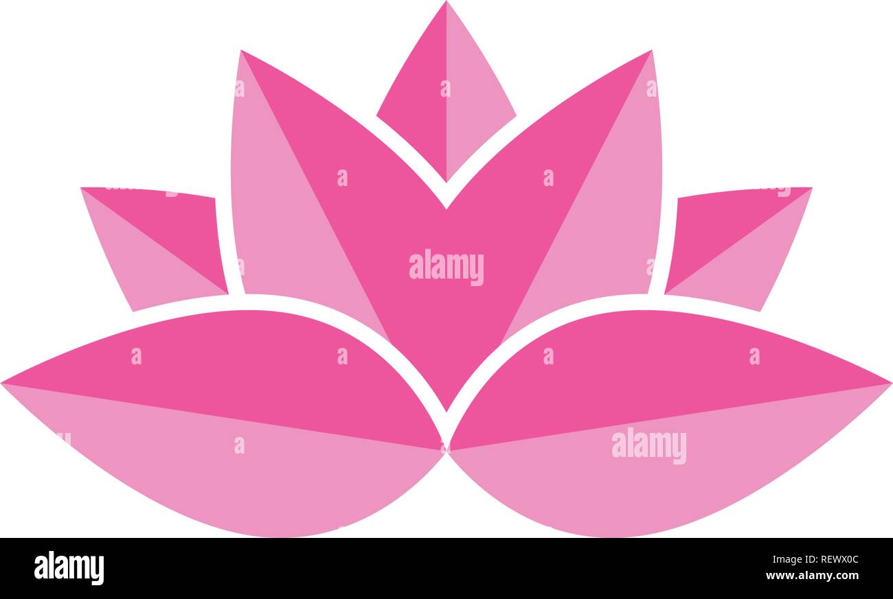 Lotus Flower Sign for Wellness, Spa and Yoga. Vector Illustration Stock ...