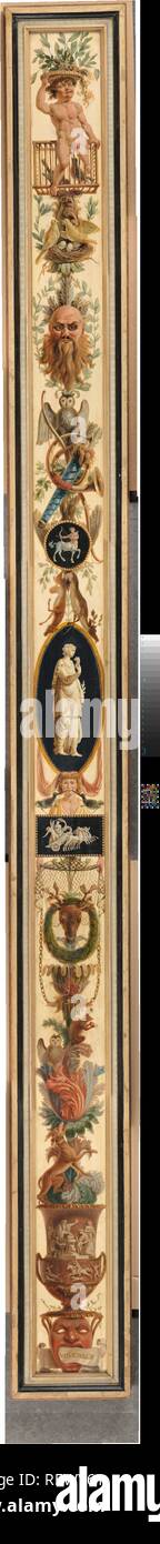 November, with the Sign of Sagittarius. November with the sign of Sagittarius. Painter: Jan Kamphuijsen. Designer: Giambattista Maderni (possibly). Dating: 1790 - 1791. Measurements: h 332 cm × w 28 cm. Museum: Rijksmuseum, Amsterdam. Stock Photo