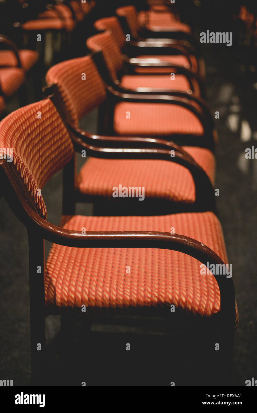 row of chairs at an event Stock Photo