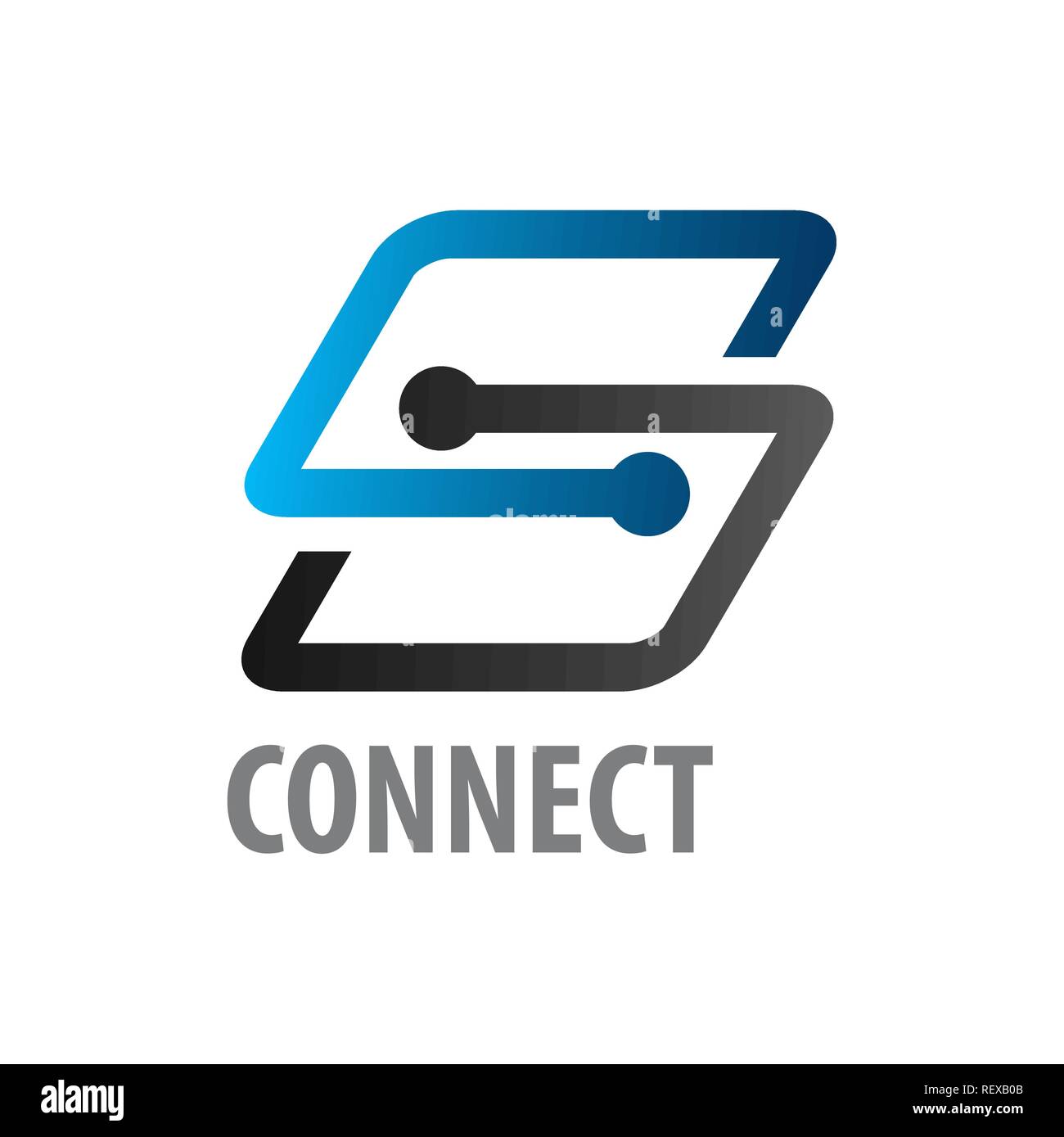 Connect. Initial letter S logo concept design. Symbol graphic template element vector Stock Vector