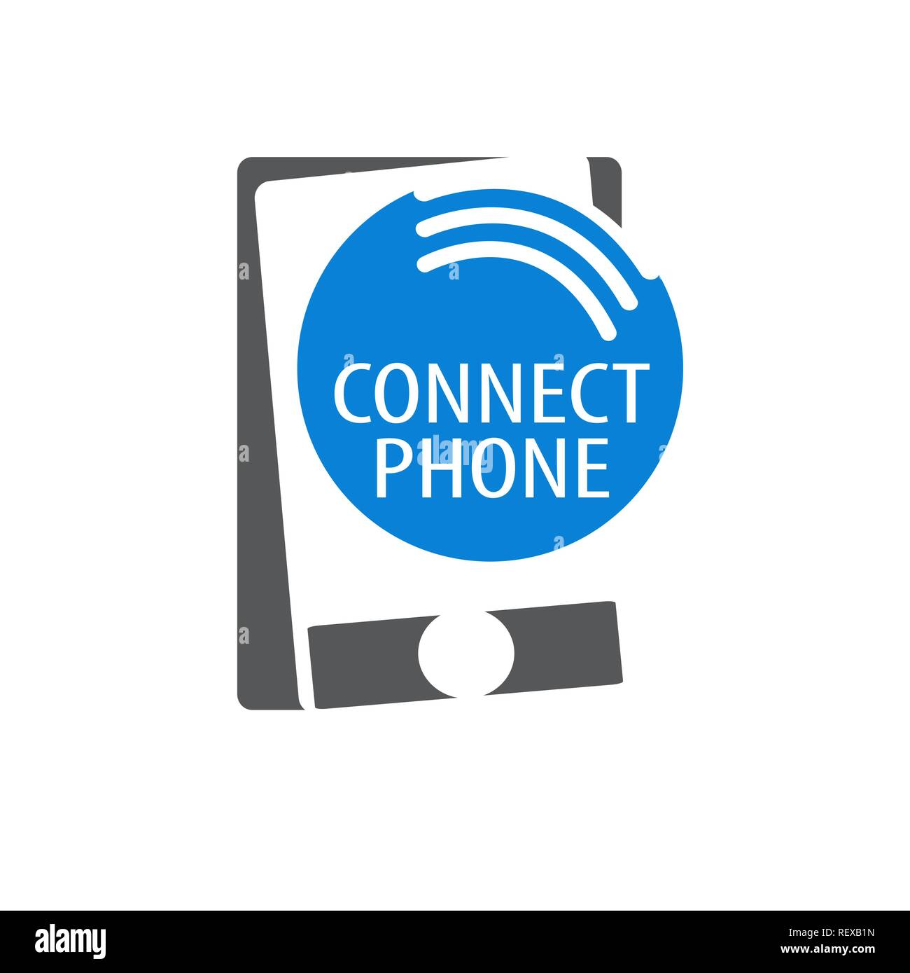 Connect phone signal logo concept design. Symbol graphic template element vector Stock Vector