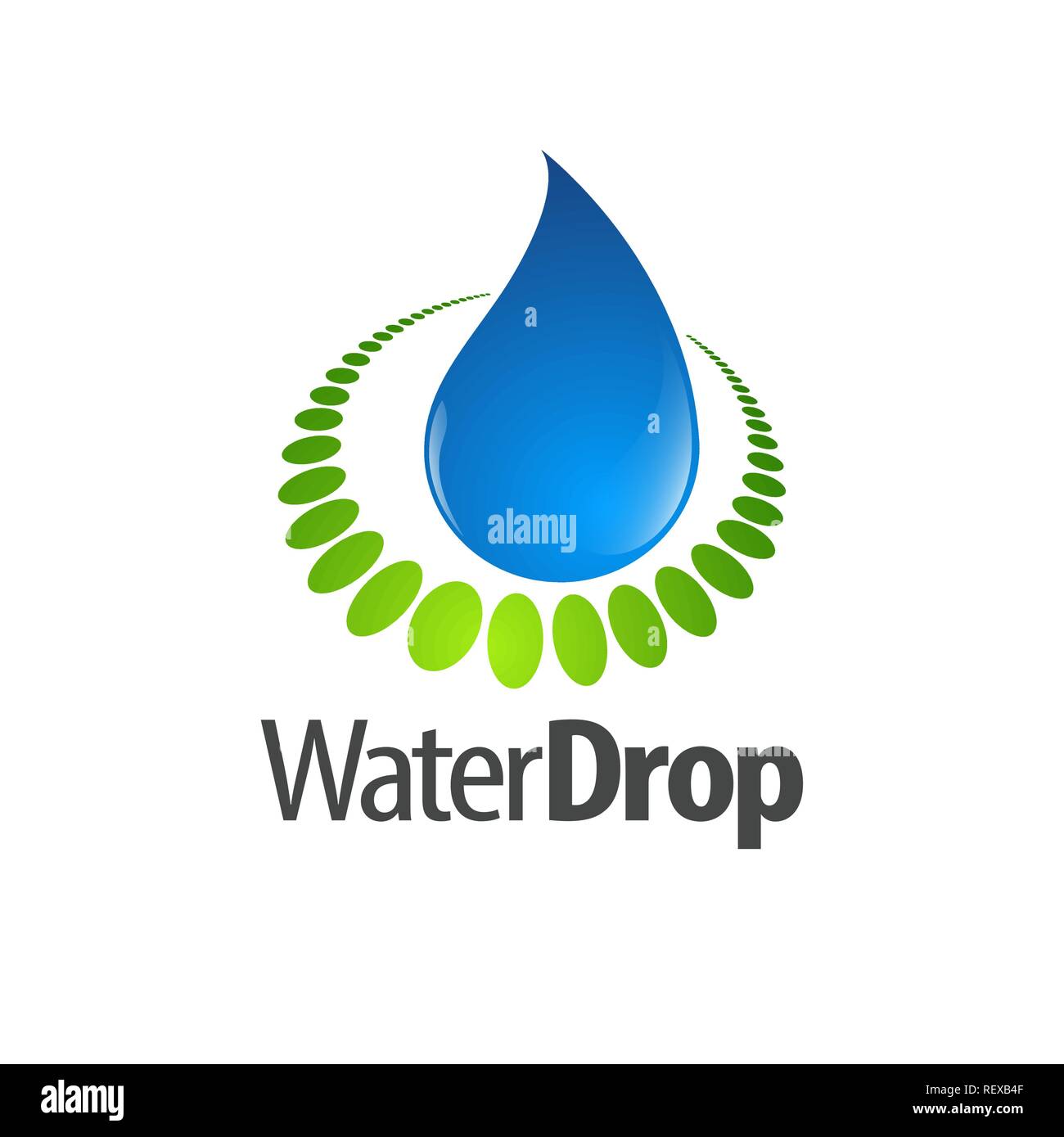 Nature waterdrop logo concept design. Symbol graphic template element vector Stock Vector