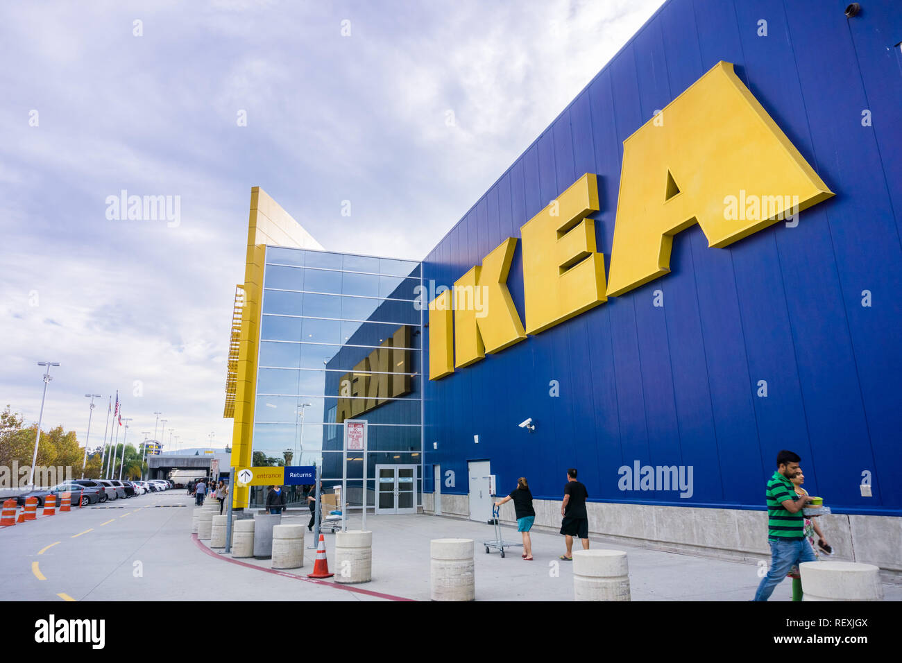 November 25, 2017 East Palo Alto/CA/USA - People shopping at the IKEA store in Silicon Valley, San Francisco bay area Stock Photo
