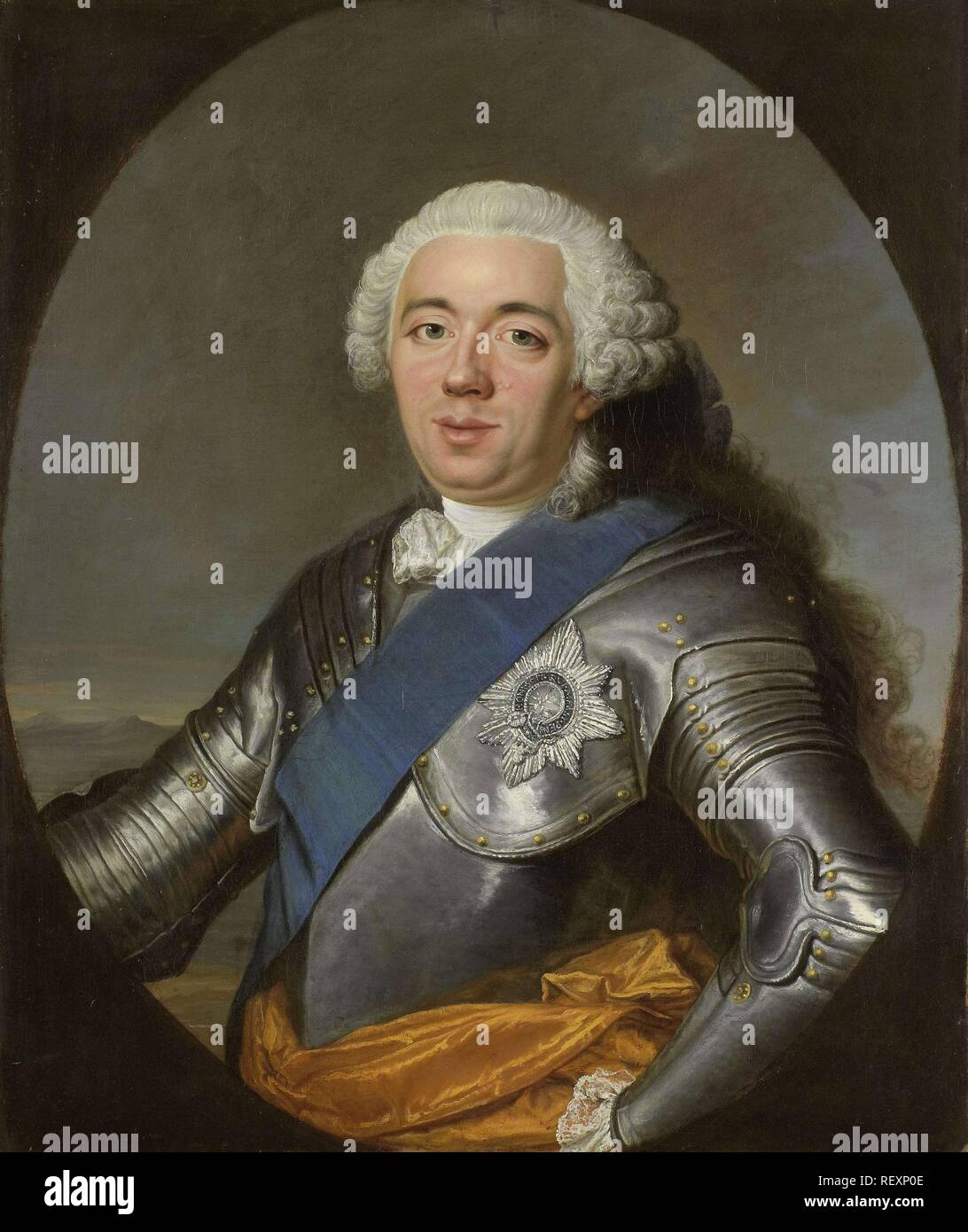 Willem IV (1711-1751), prince of Orange-Nassau. Dating: 1750 - 1751. Measurements: h 84 cm × w 70.5 cm; d 7.5 cm. Museum: Rijksmuseum, Amsterdam. Author: JACQUES-ANDRE-JOSEPH AVED. Stock Photo