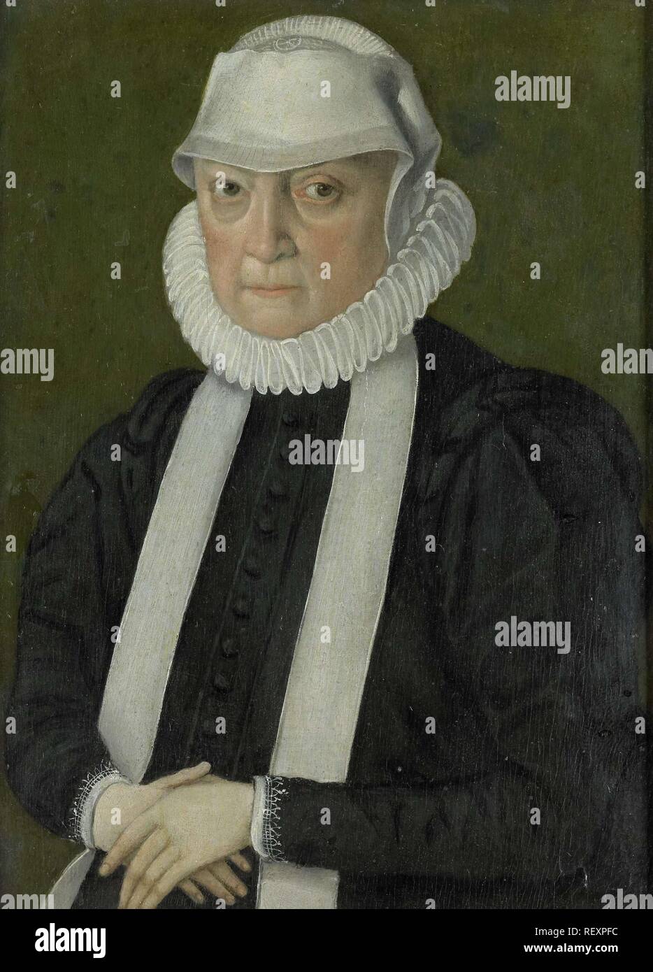 Portrait of a Woman, probably Anna Jagellonia, Queen of Poland. Dating: 1570 - 1580. Place: Keulen. Measurements: h 19.2 cm × w 14.2 cm; h 22.3 cm × w 17 cm × d 1.5 cm. Museum: Rijksmuseum, Amsterdam. Author: ANONYMOUS (POSSIBLY). ANONYMOUS. Stock Photo