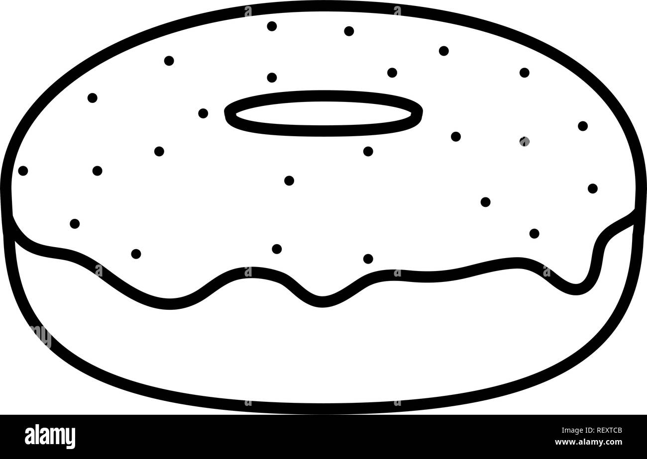 Cartoon donuts Black and White Stock Photos & Images - Alamy