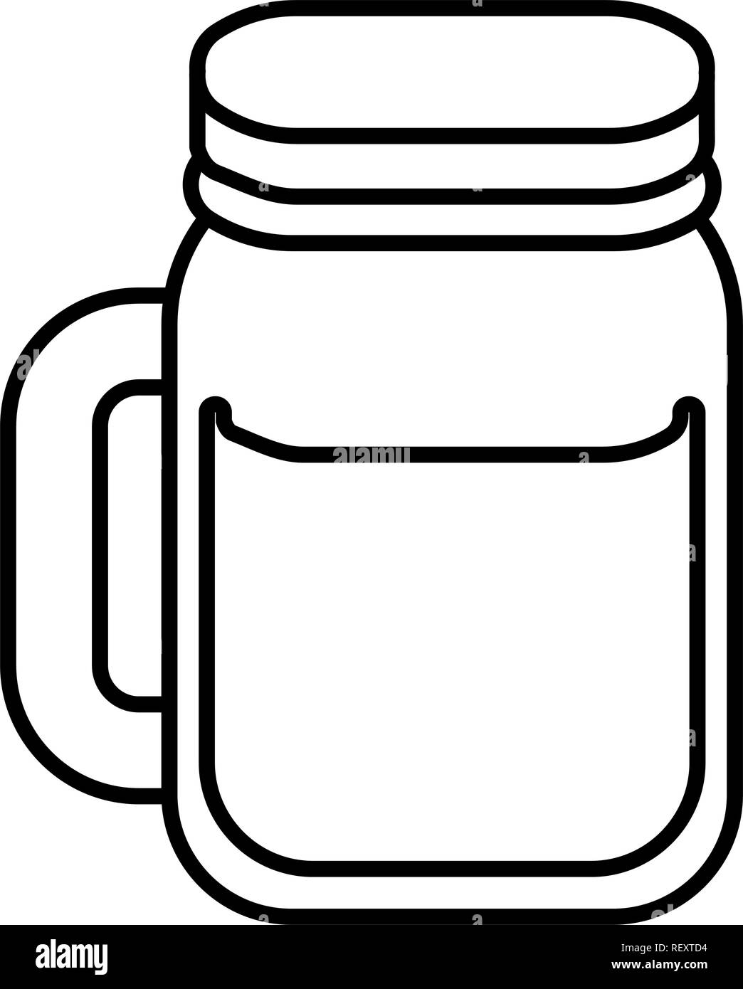 cute beverage jar icon vector illustration design Stock Vector Image ...
