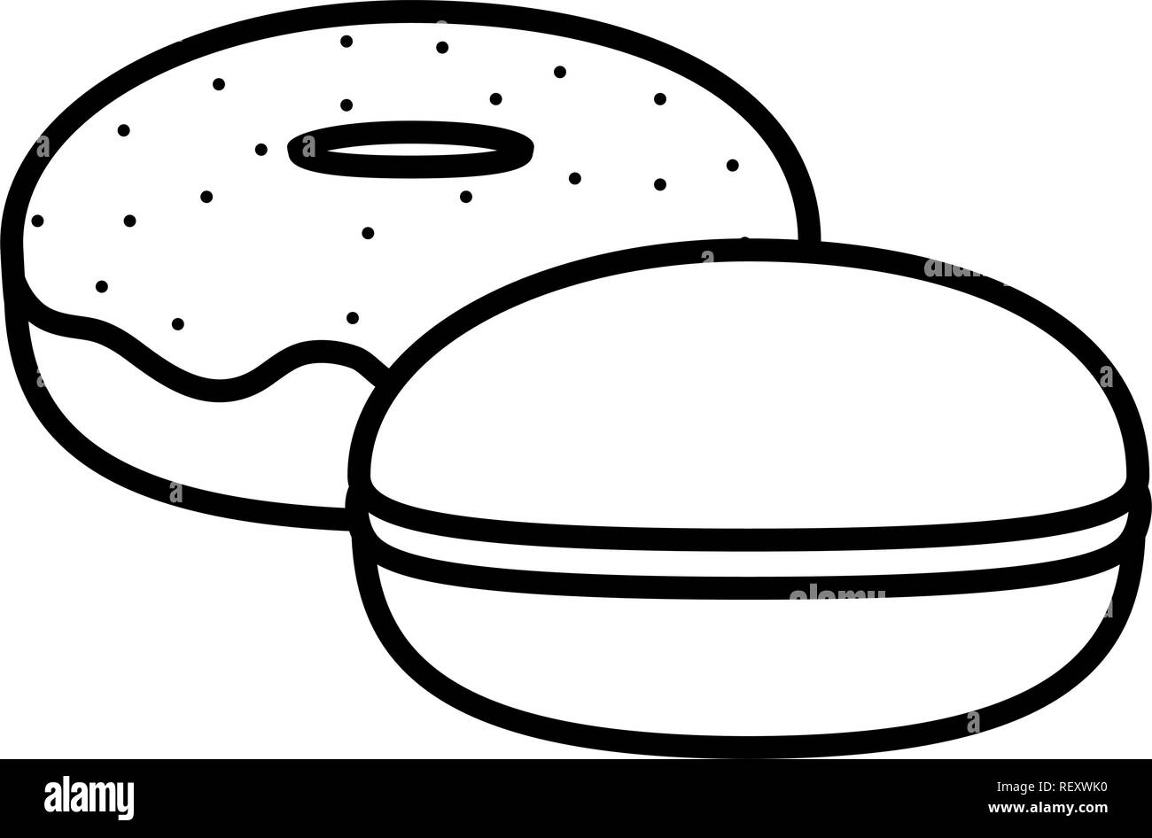Donuts Black and White Stock Photos & Images - Alamy