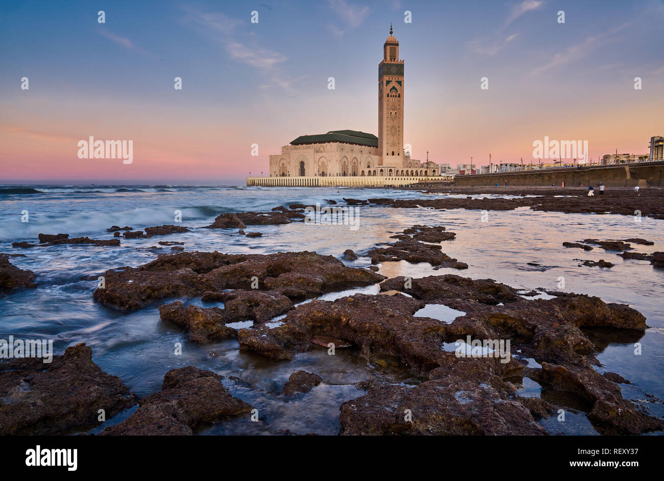 Hasan II Mosque, Casablanca, Morocco Stock Photo
