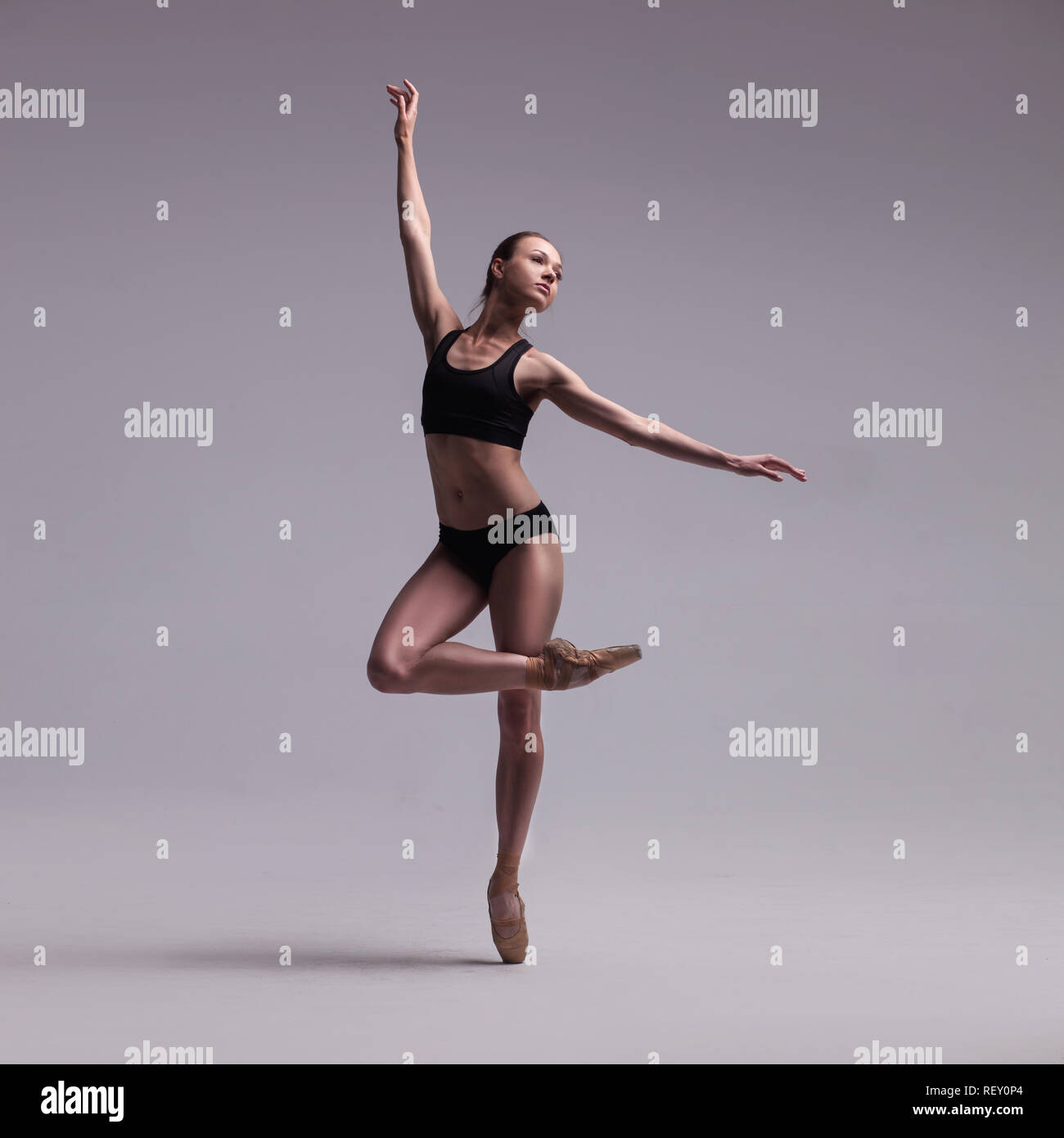 beautiful ballet dancer isolated Stock Photo