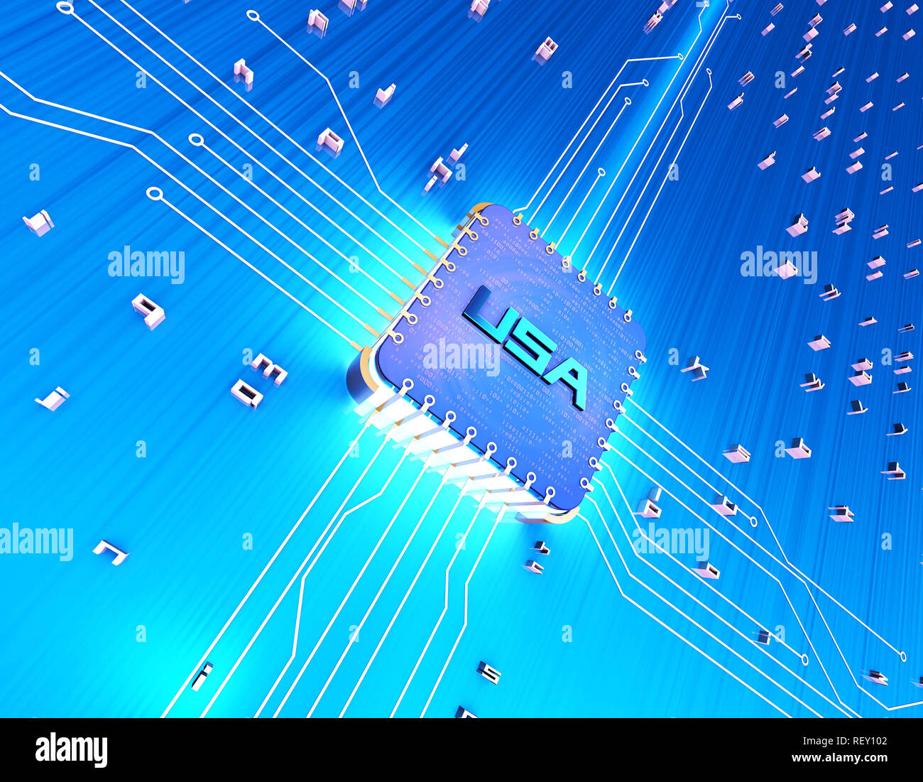 Human digital technology, US chip core, network data transmission Stock