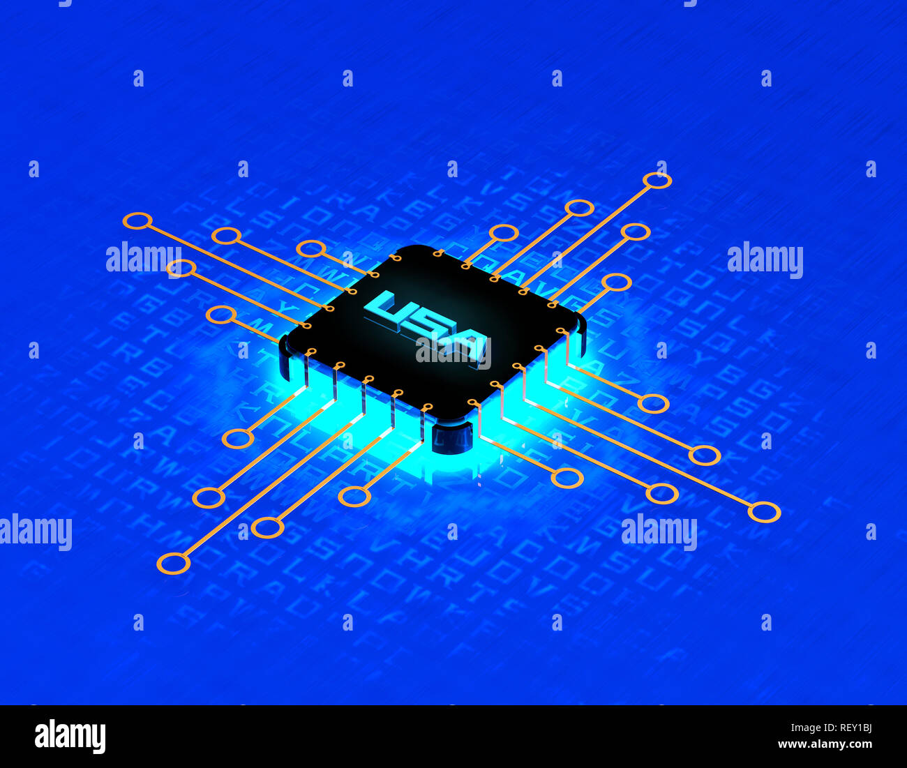 Human digital technology, US chip core, network data transmission Stock