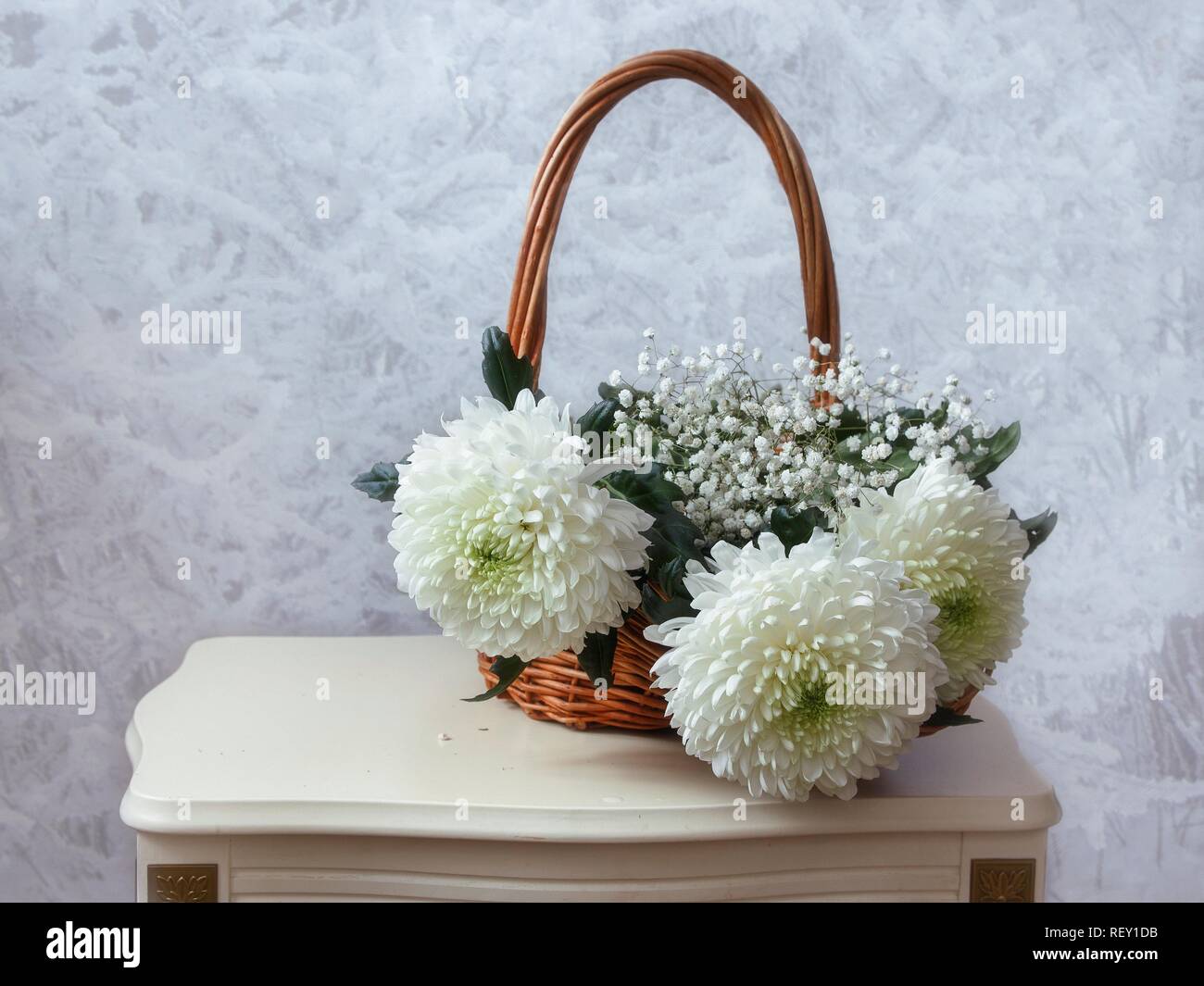 still life with bouquet of flowers Stock Photo - Alamy