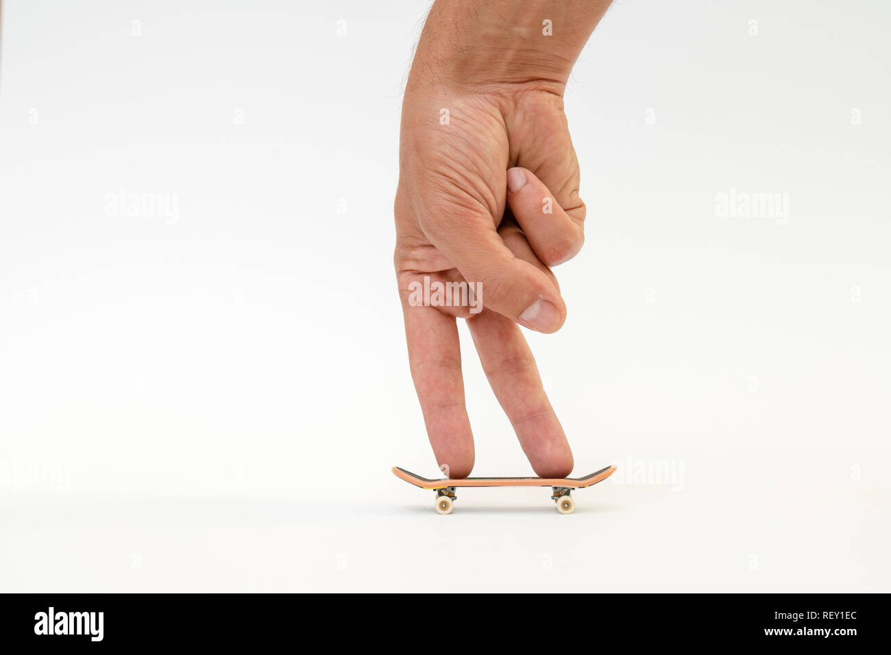 Fingerboard. A small skateboard for kids and teenagers to play with