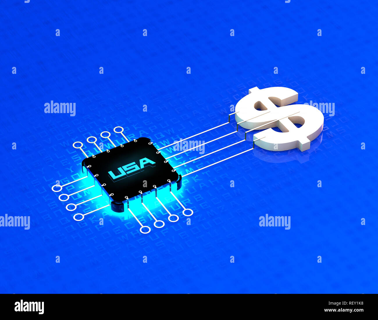 Human digital technology, US chip core, network data transmission