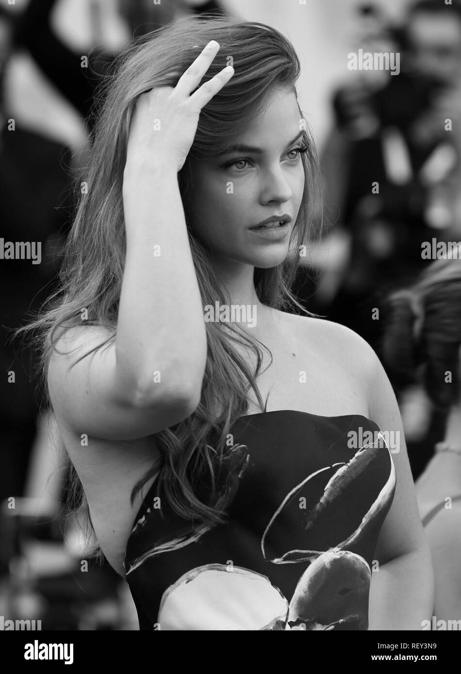 VENICE, ITALY – AUG 29, 2018: Barbara Palvin walks the red carpet ahead of the 'First Man' screening at the Venice Film Festival (Ph: Mickael Chavet) Stock Photo