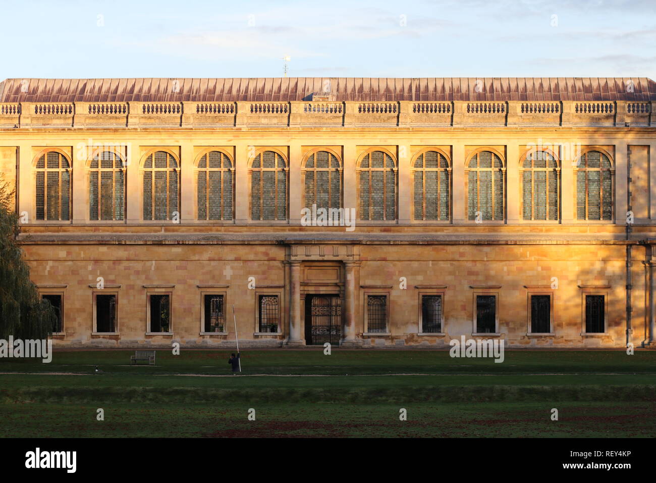 The Wren Library in Trinity College in Cambridge, England Stock Photo