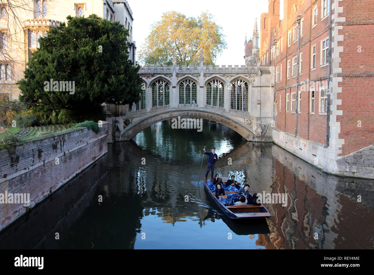 The Bridge of Sighs at St John's College in Cambridge, England Stock Photo