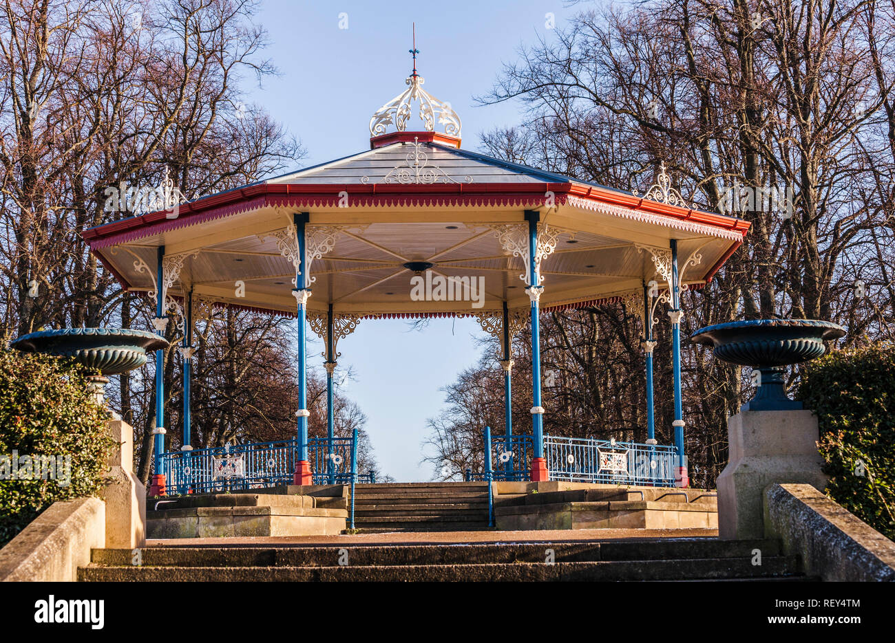 The bandstand at Ropner Park, Stockton on Tees, England, UK Stock Photo