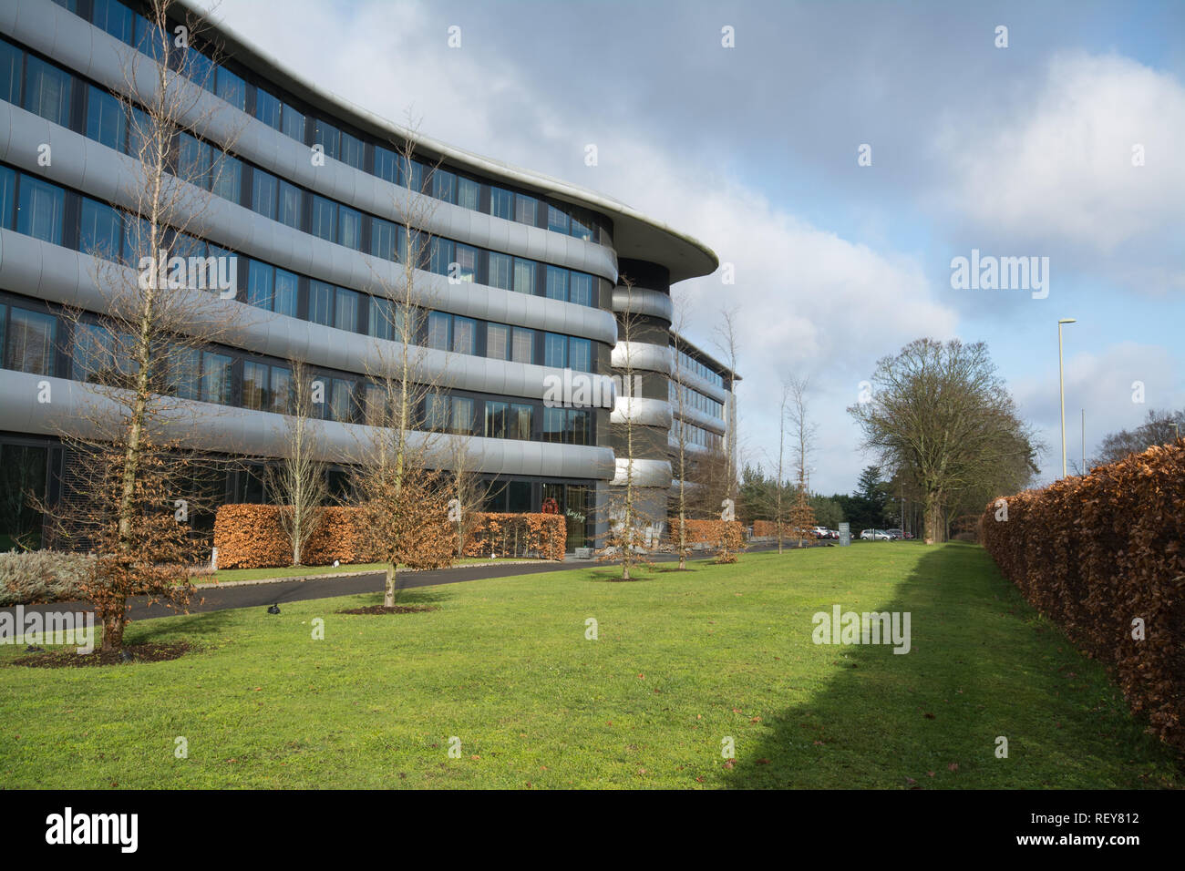 The Aviator Hotel, an upscale hotel, wedding and events venue close to Farnborough Airport, Hampshire, UK Stock Photo