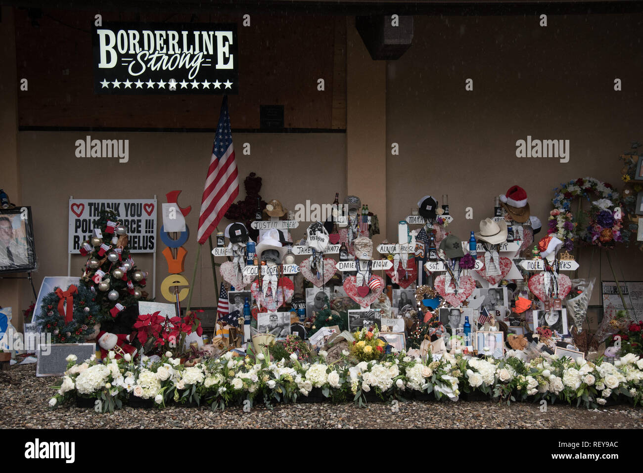 Borderline Bar and Grill, Thousand Oaks shooting memorial, California Stock Photo