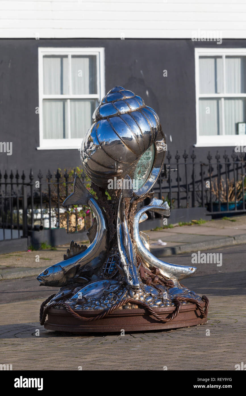 Hastings winkle club sculpture, rock a nore, hastings, east sussex, uk