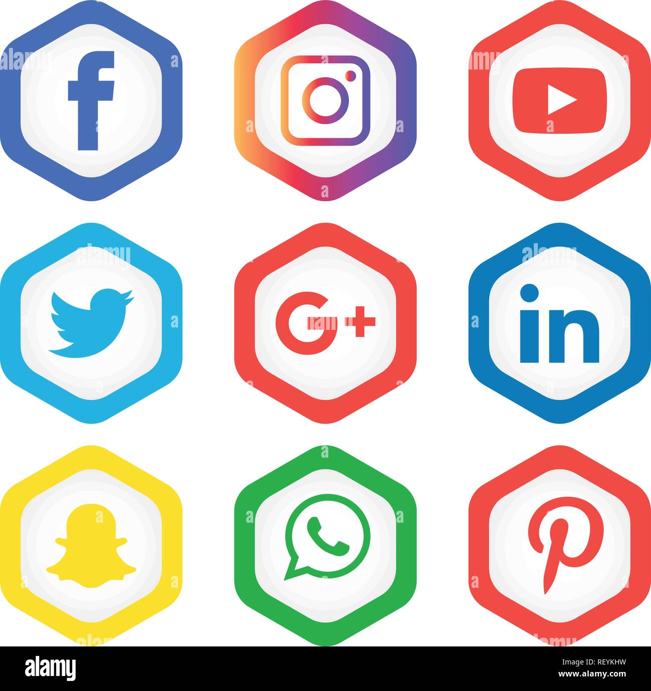 Social Media Icons Set Logo Vector Illustrator Facebook Instagram