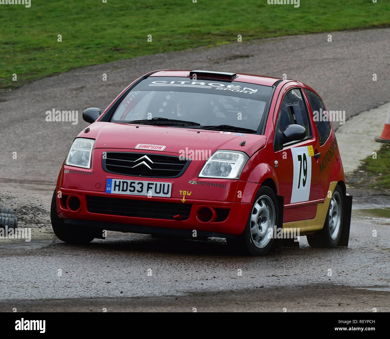 Charles Wilson, Robert J Clark, Citroen C2, MGJ Rally Stages, Chelmsford Motor Club, Brands Hatch,  Saturday, 19th January 2019, MSV, Circuit Rally Ch Stock Photo